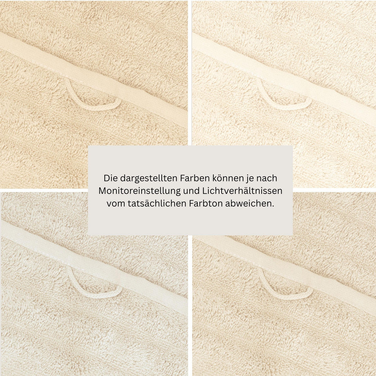 DUSCHTUCHSET Neapel 2-teilig - Creme, Textil (70/140cm) - SCHIESSER