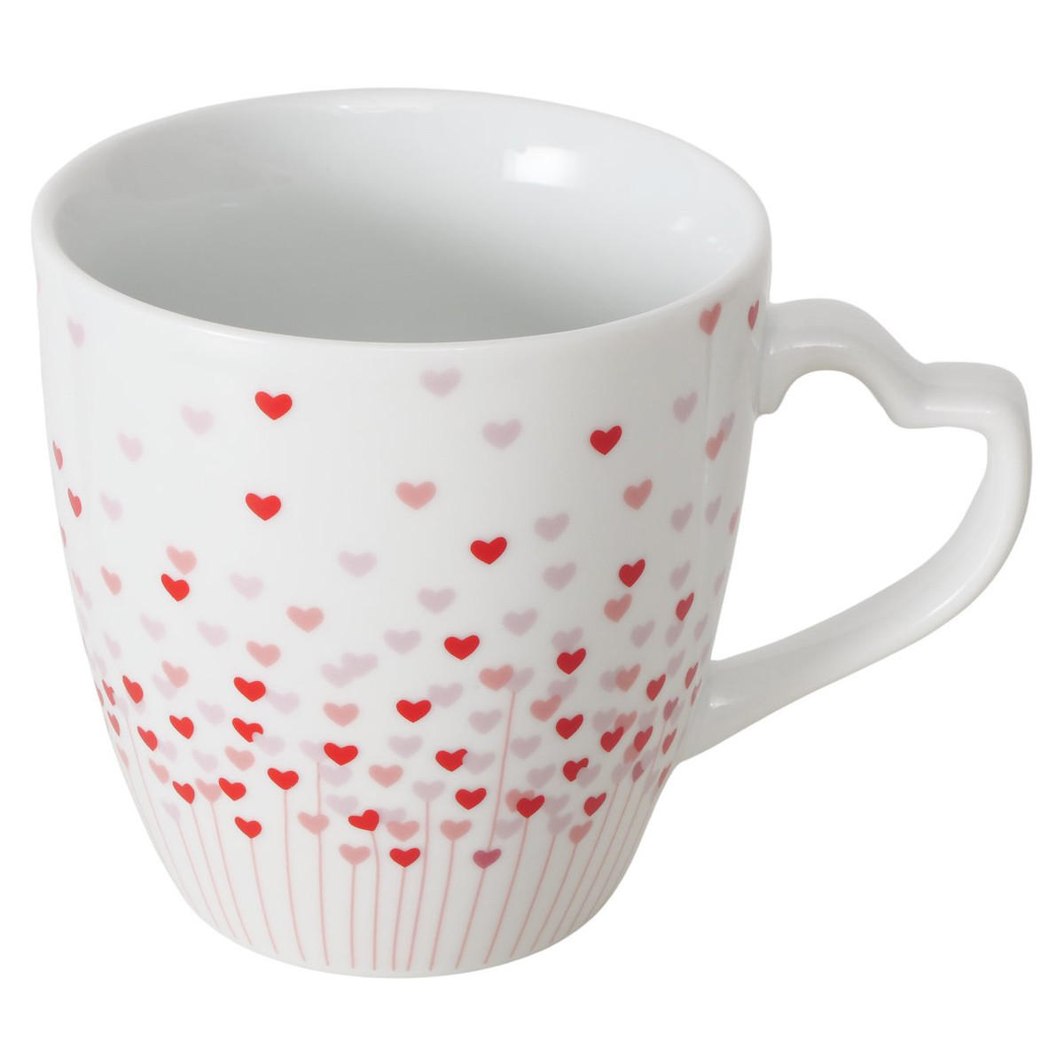 TASSEN für Verliebte Sherine 480 ml 2er-Set - Rot, Keramik (480L) - Boltze Home