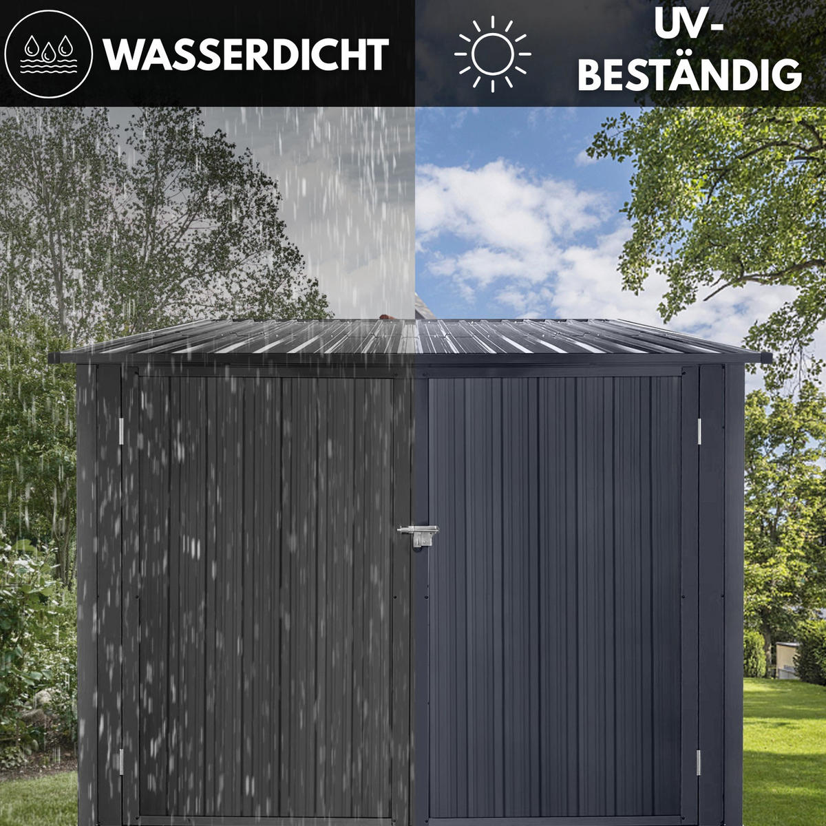 FAHRRADGARAGE 1er-Set - Anthrazit, Metall (192/162/220cm) - Albatros