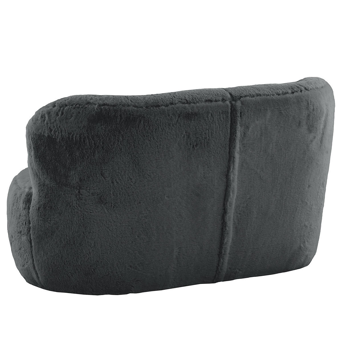 1,5-SITZER SOFA - Blaugrau/Schwarz, Kunststoff/Textil (134/75/84cm) - home24