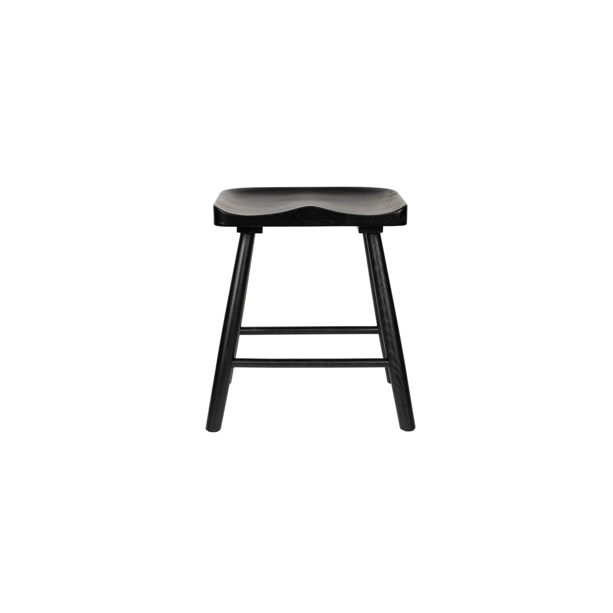 FUSSHOCKER Vander Fußhocker/ Zitshocker Schwarz - Schwarz, Holz (43/46/33cm) - Housecraft Living