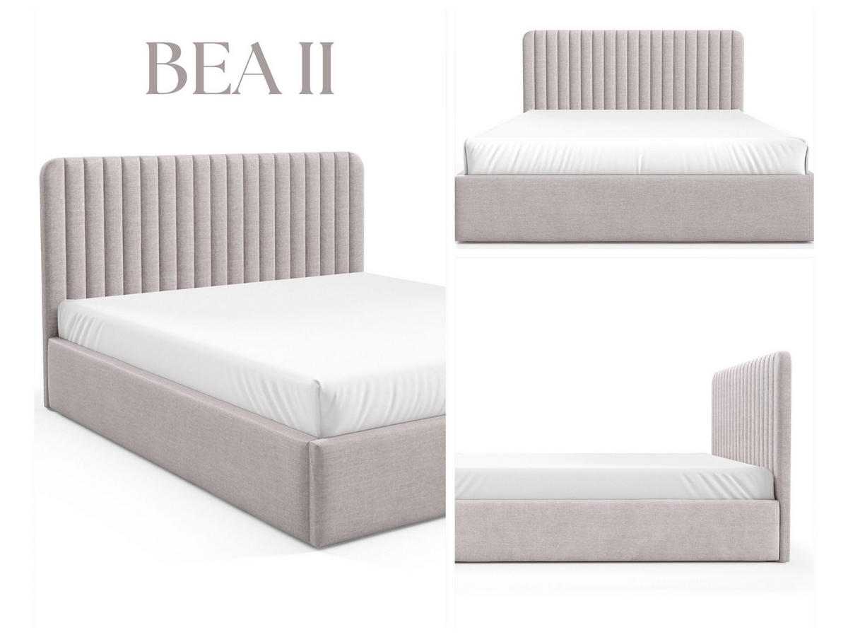 POLSTERBETT BEA II mit Bettkasten 180x200,Doppelbett mit Stauraum,Lattenrost,Boxspringbett-Optik,ohne Matratze-Braun - Braun, Holz (180/200cm) - Furnistar