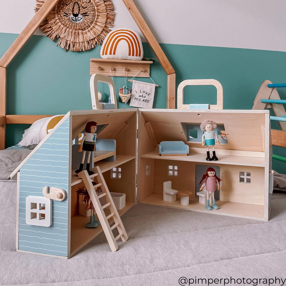 PUPPENHAUS Holz, 26cm, Mehrfarbig - Multicolor, Holzwerkstoff (26/26/36cm) - Teamson Kids