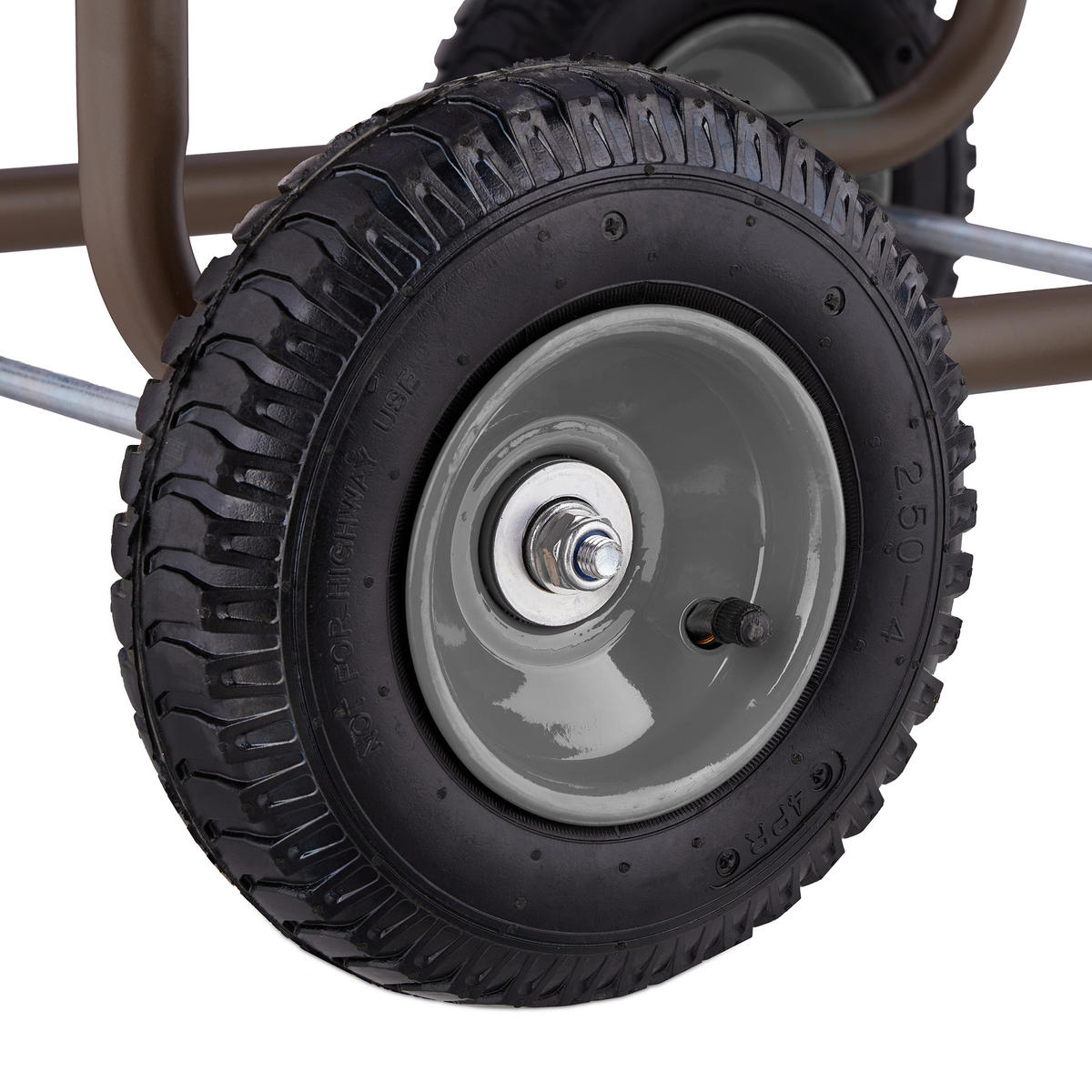 SCHLAUCHWAGEN - Braun, Kunststoff/Metall (53/81/80cm) - Relaxdays