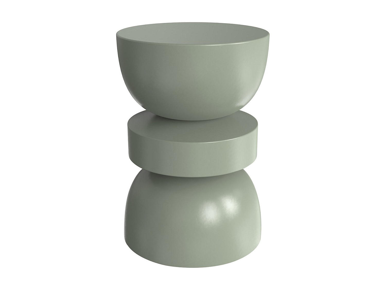 BEISTELLTISCH aus Metall - Khaki - TUVAMI - Grün, Metall (30/30/45cm) - Vente-Unique