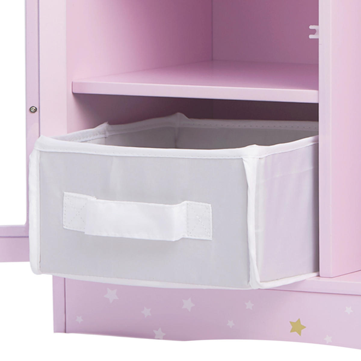 PUPPENSCHRANK Holz, Rosa, 53cm - Pink, Holzwerkstoff (23/53/43cm) - Teamson Kids