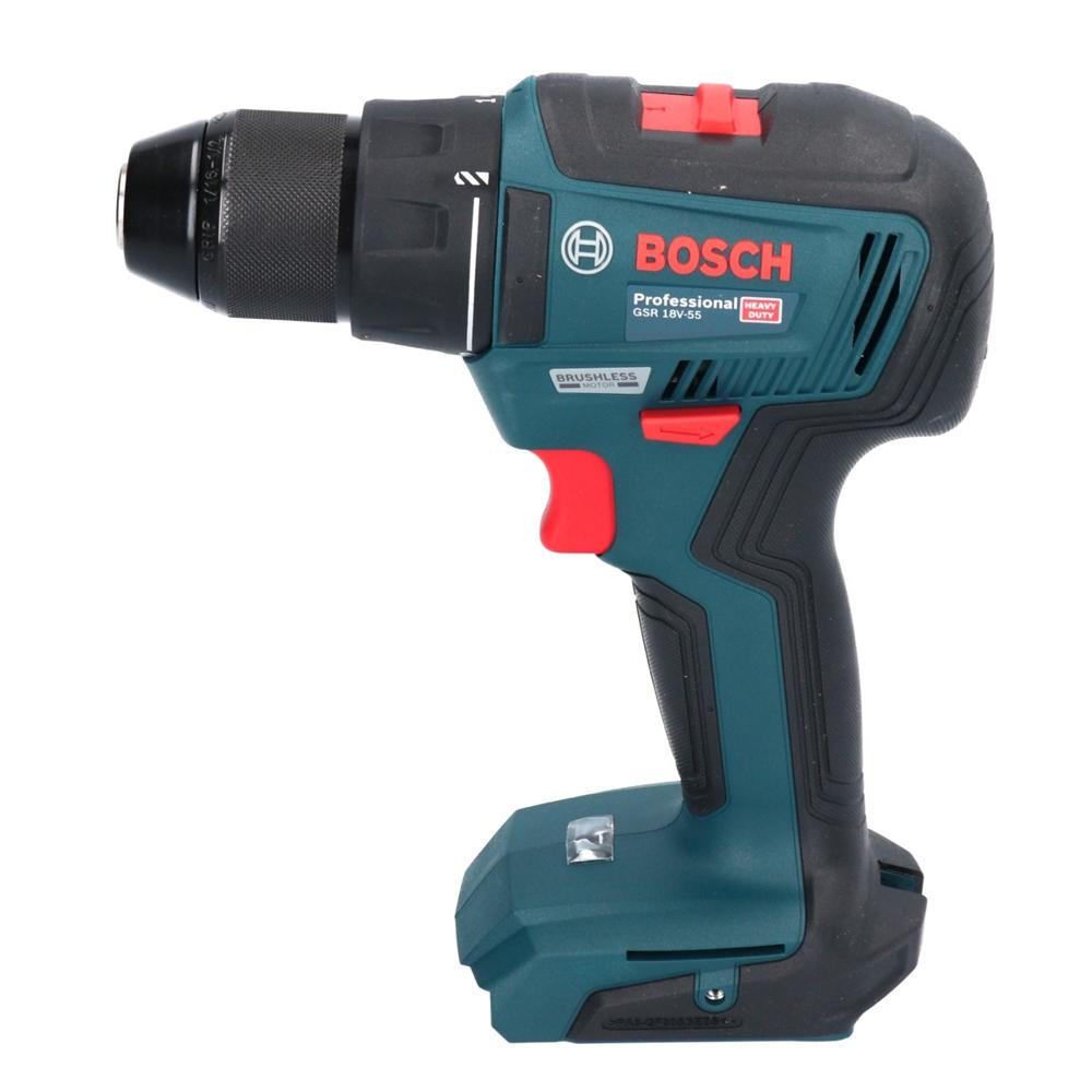 BOSCH GSR 18V-55 Professional Akku Bohrschrauber 18 V 55 Nm Brushless ( 06019H5202 ) Solo - ohne Akku, ohne Ladegerät - Multicolor, Kunststoff (25/20/20cm) - Bosch Professional