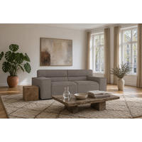 3-SITZER Umea Cord Beige 204/106/78 cm - Taupe, Kunststoff/Textil (204/78/106cm) - foamnova