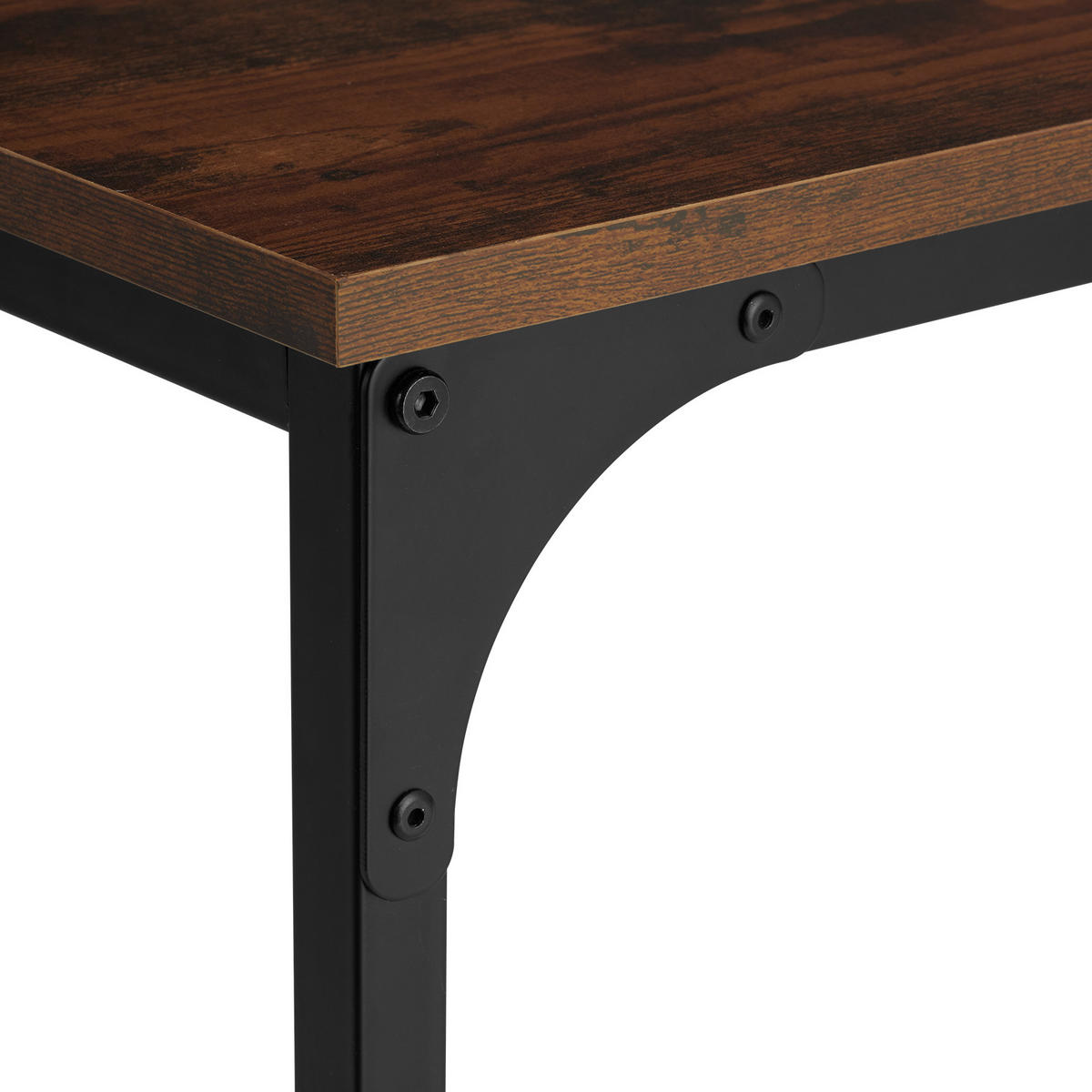 BEISTELLTISCH Erie,40 x 30 x 63 cm,Industrial Holz dunkel, rustikal - Rostfarben, Holzwerkstoff (40/30/63cm) - tectake