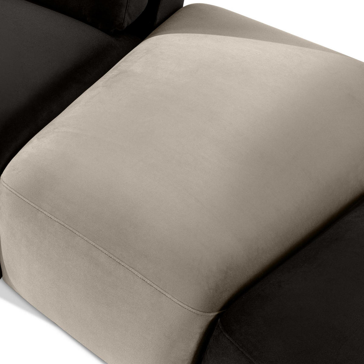 4-SITZER ECKSOFA ZUCCO Velour links, Braun - Braun, Textil (350/84/105cm) - KONSIMO®