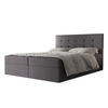 BOXBETT Dahlina 140/200 cm in Grau – mit Bettkasten und Luxus & Funktionalität - Schwarz/Grau, Holz/Holzwerkstoff (140/200cm) - AX Living
