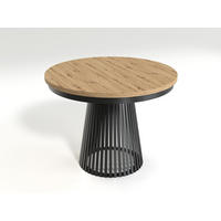 ESSTISCH TRAVIS Ausziehbar 100 - 180 / 100 x 76,6 cm - Schwarz/Eiche Artisan, Holz (100/100/76.6cm) - MASSENO