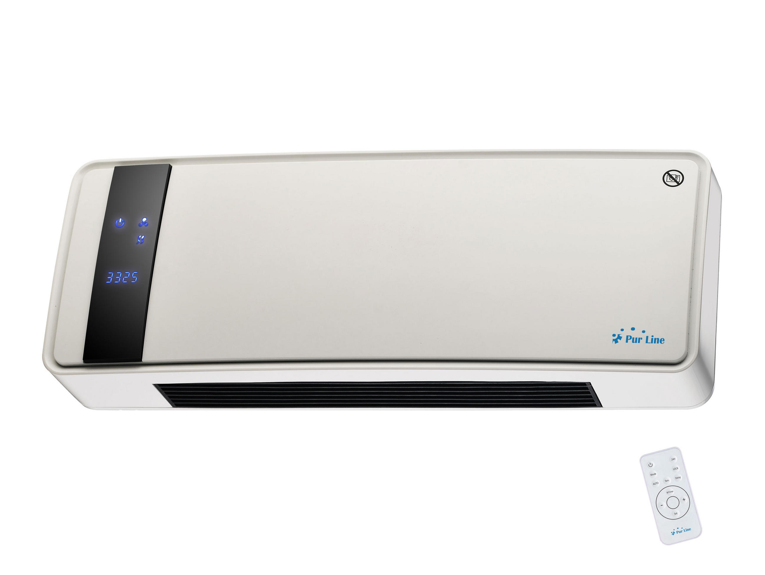 SPLIT-WANDHEIZUNG Weiß mit Fernsteuerung und Programmierung 2000 W - Weiß, Kunststoff (50/19/14cm) - Purline