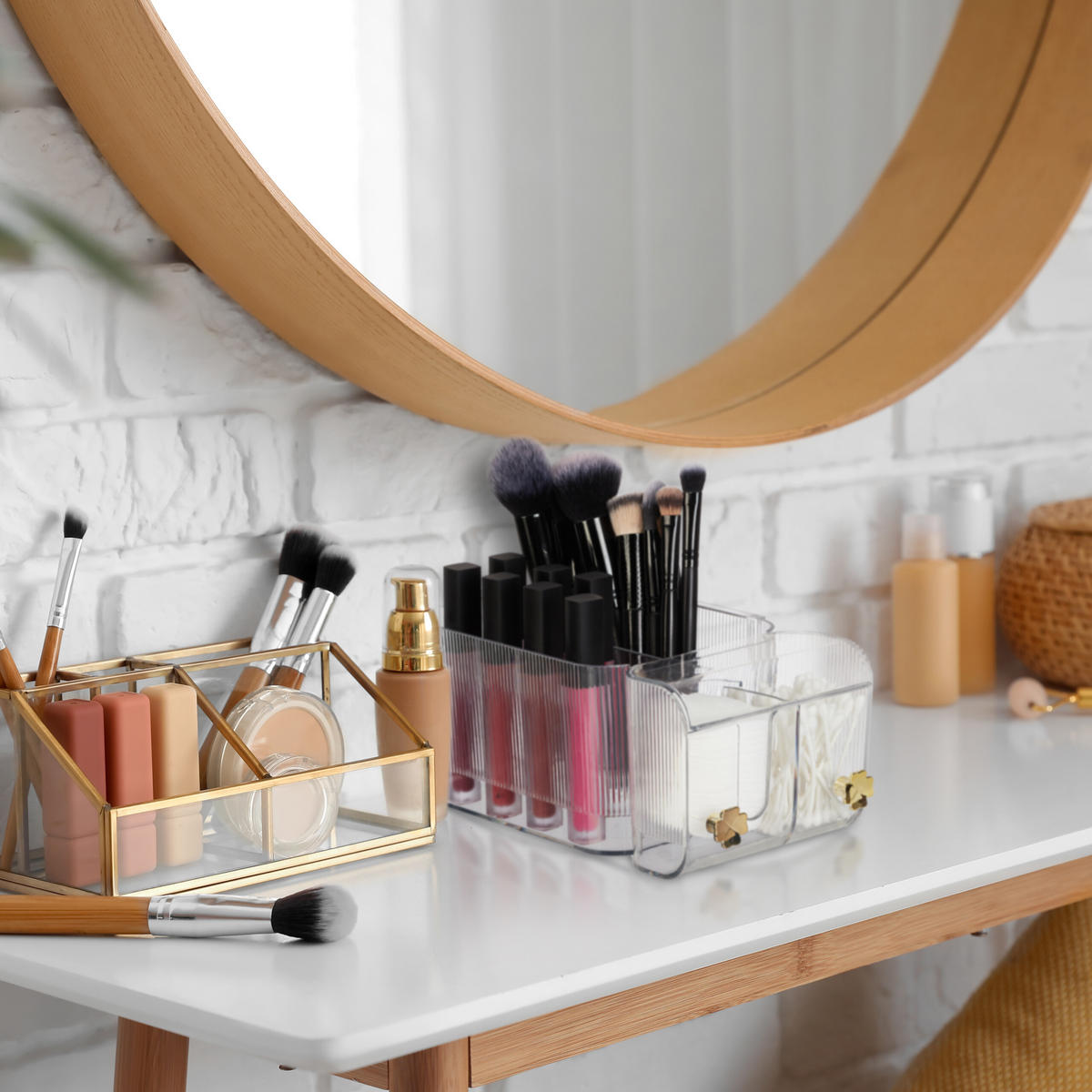 KOSMETIK-ORGANIZER - Transparent, Kunststoff (24/10/12.5cm) - Relaxdays