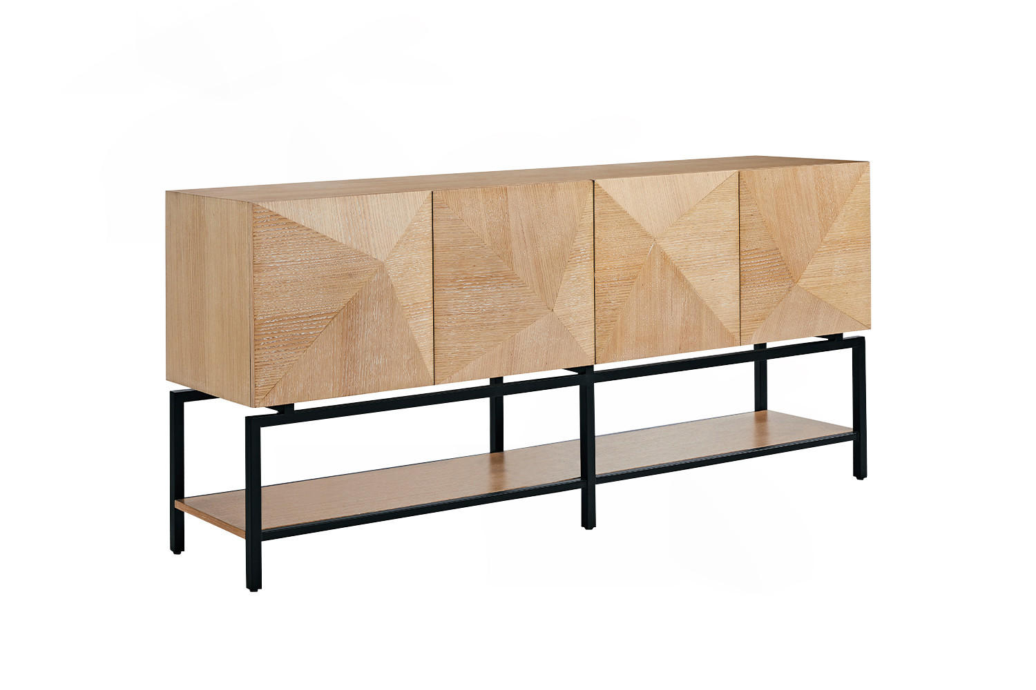 SIDEBOARD ANJO Braun Holz - Schwarz/Braun, Holz/Metall (180/85/40cm) - KAWOLA