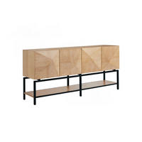 SIDEBOARD ANJO Braun Holz - Schwarz/Braun, Holz/Metall (180/85/40cm) - KAWOLA