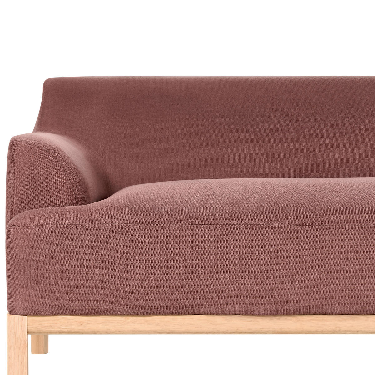 ROHOVÁ POHOVKA 3-místná Látka Burgundsky červená levostranná Sosjo - tmavě červená, textil (251/132cm) - Beliani