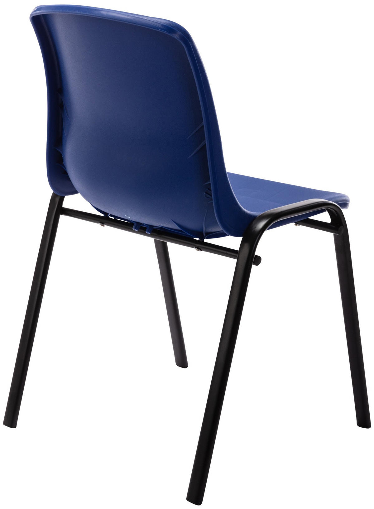 STAPELSTUHL Kunststoff blau - Blau/Schwarz, Kunststoff/Metall (47/76/52cm) - CLP