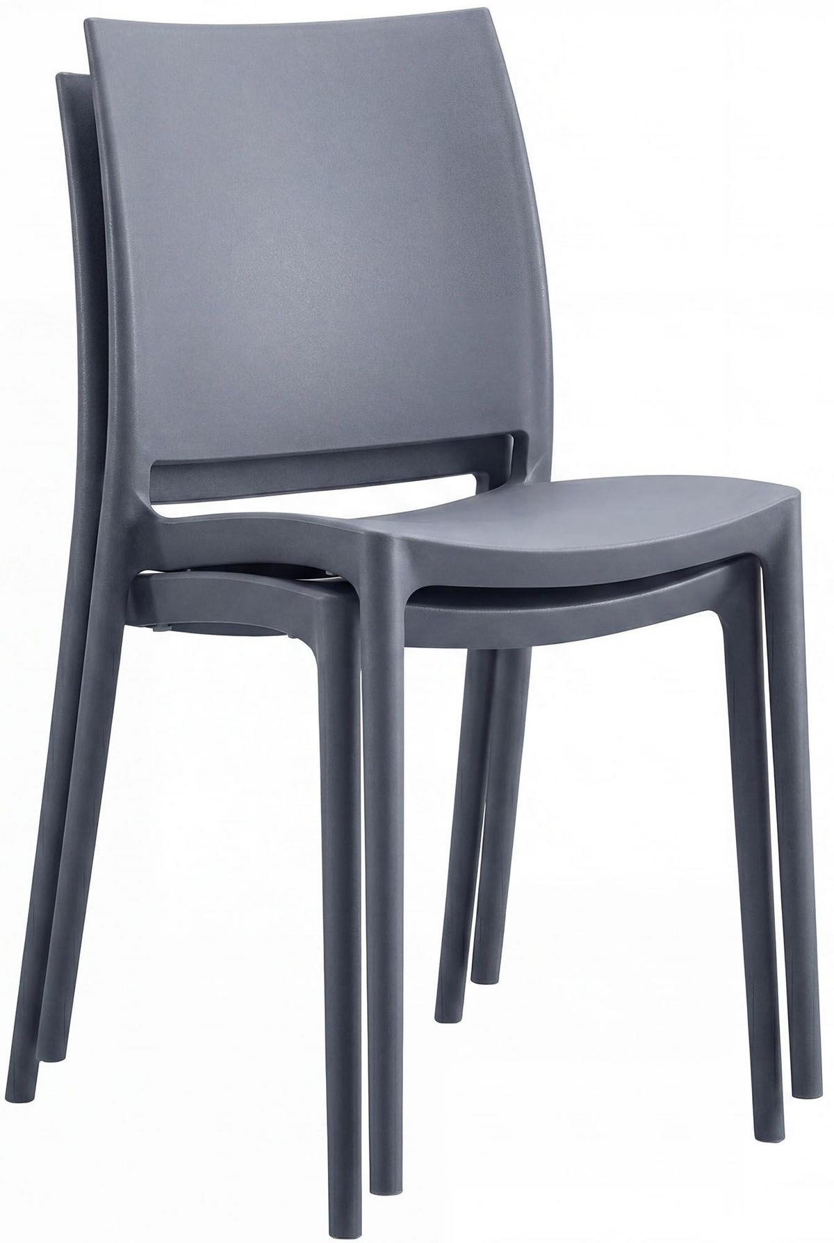 GARTENMÖBEL-SET Greta 2 Stühle 156x72x81cm Kunststoff Grau Balkonset - Grau, Kunststoff - DELUKE