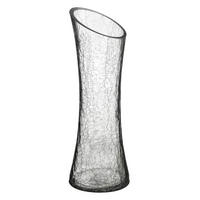 VASE Serenite 14/14/40cm Craqueléglas - Transparent, Glas (41cm) - Mondex