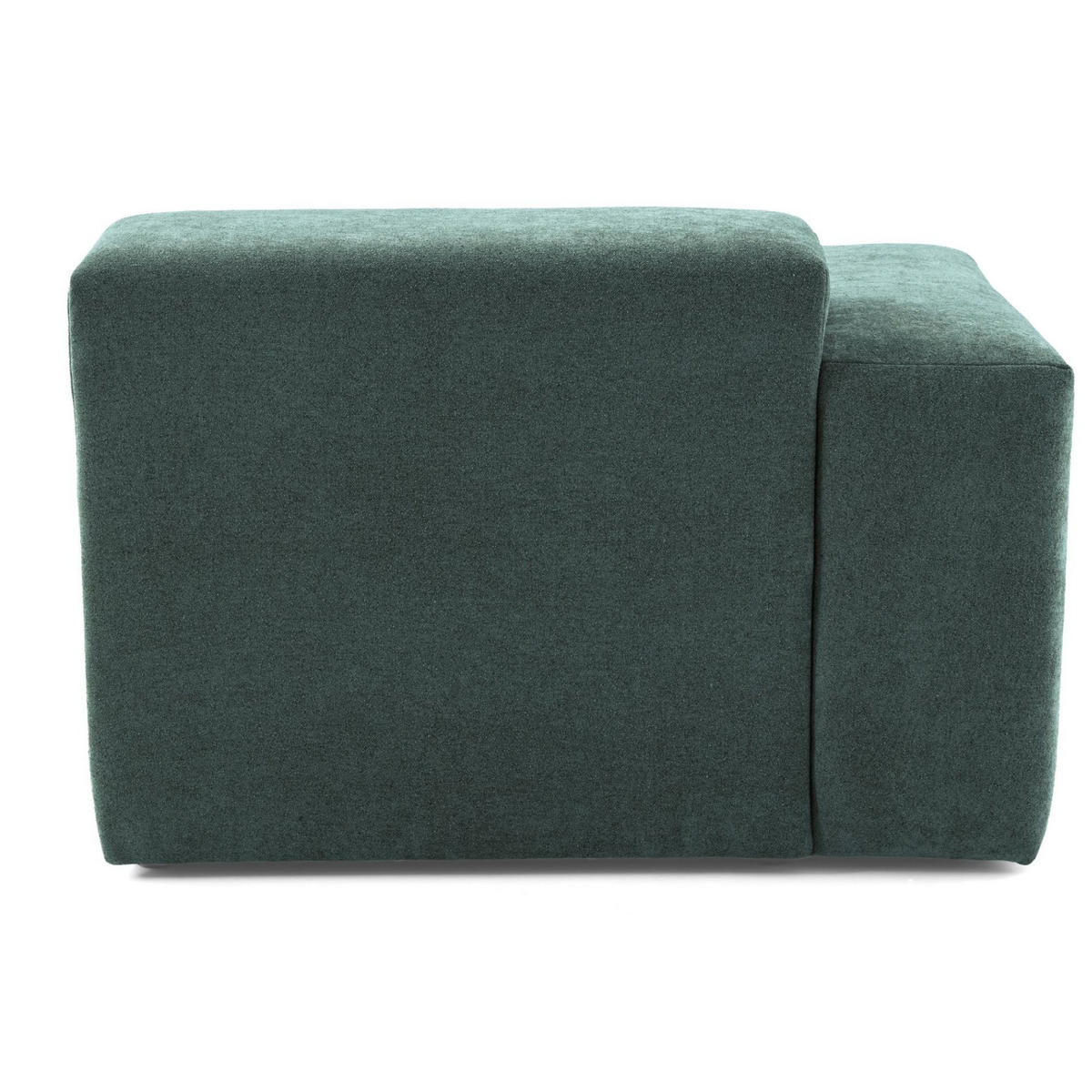 3-SITZER modulares Sofa HEAVEN SET 1 Rechts, Breite 255 cm Webstoff Dunkelgrün - Dunkelgrün/Schwarz, Holz/Kunststoff (102/71/255cm) - Muffo