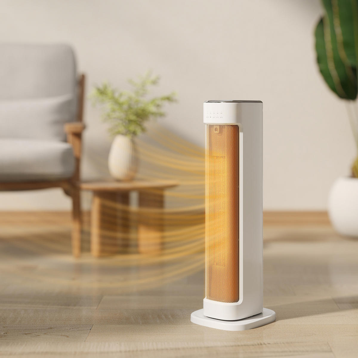 HEIZLÜFTER DE-17058 PTC 2000 W mit Timer & Fernbedienung Weiß - Weiß, Kunststoff (19.7/61/21cm) - ComfortXL