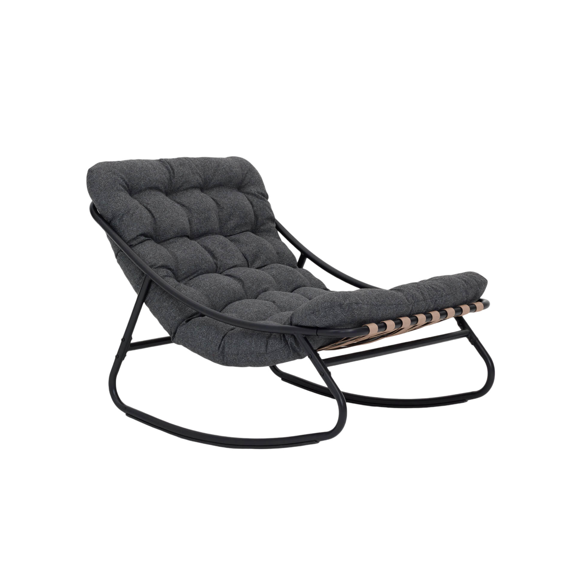SCHAUKELLIEGE Grau 78/101/74 cm - Grau, Metall (78/74/101cm) - Mobili Rebecca