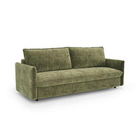 SCHLAFSOFA Express AVA Geprägter Samt Vintage-Grün 198cm - Dunkelgrün/Grün, Textil (198/78/100cm) - Premium Interiors