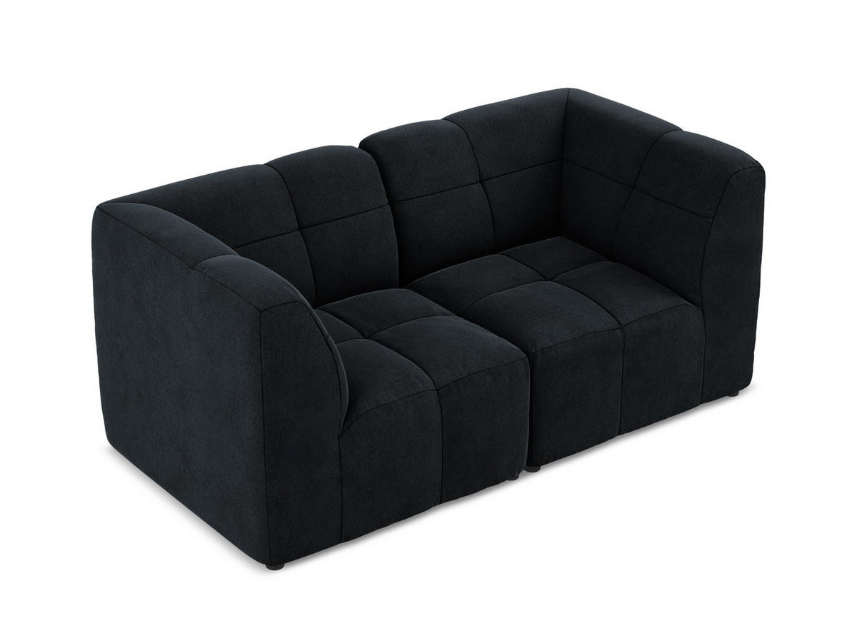 2-SITZER-SOFA Chenille Stoff Grün - Schwarz/Grün, Holzwerkstoff/Kunststoff (174/75/94cm) - Makamii