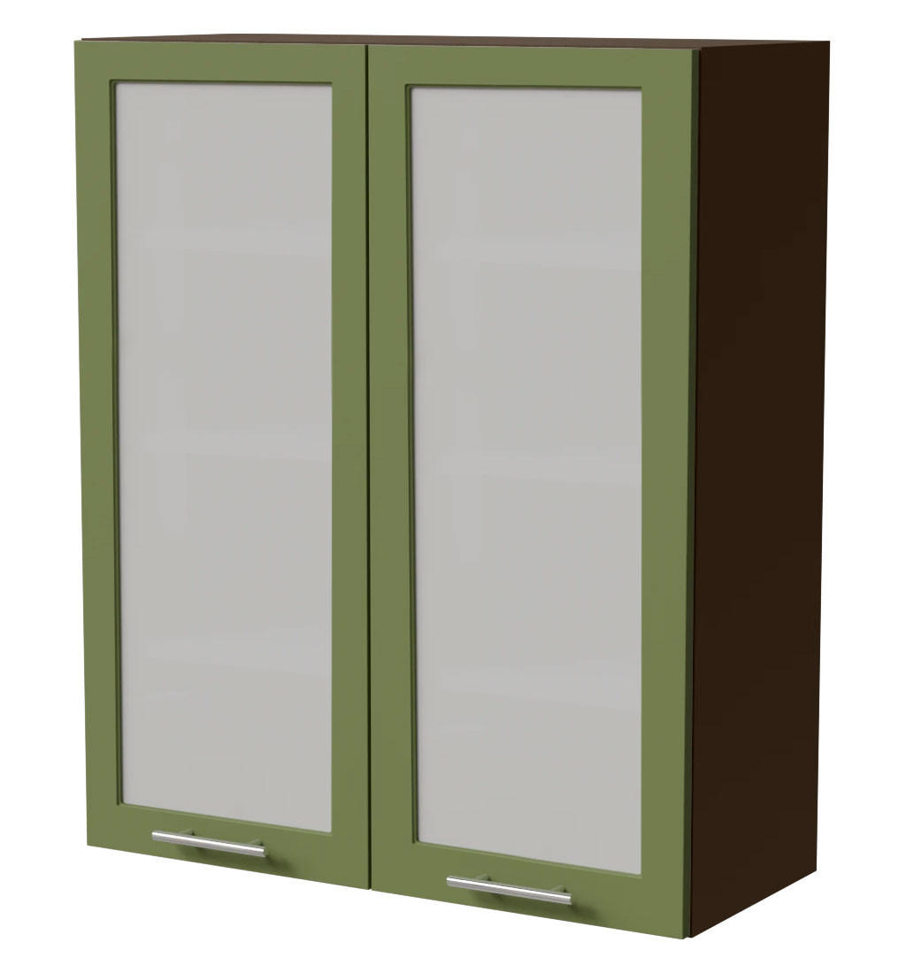 HÄNGESCHRANK Brerra W4S/80 Lava / RAL 6025 farngrün Matt 80 / 32,5 / 96cm - Dunkelgrau/Grün, Holz/Holzwerkstoff (80/96/32.5cm) - Feldmann-Wohnen