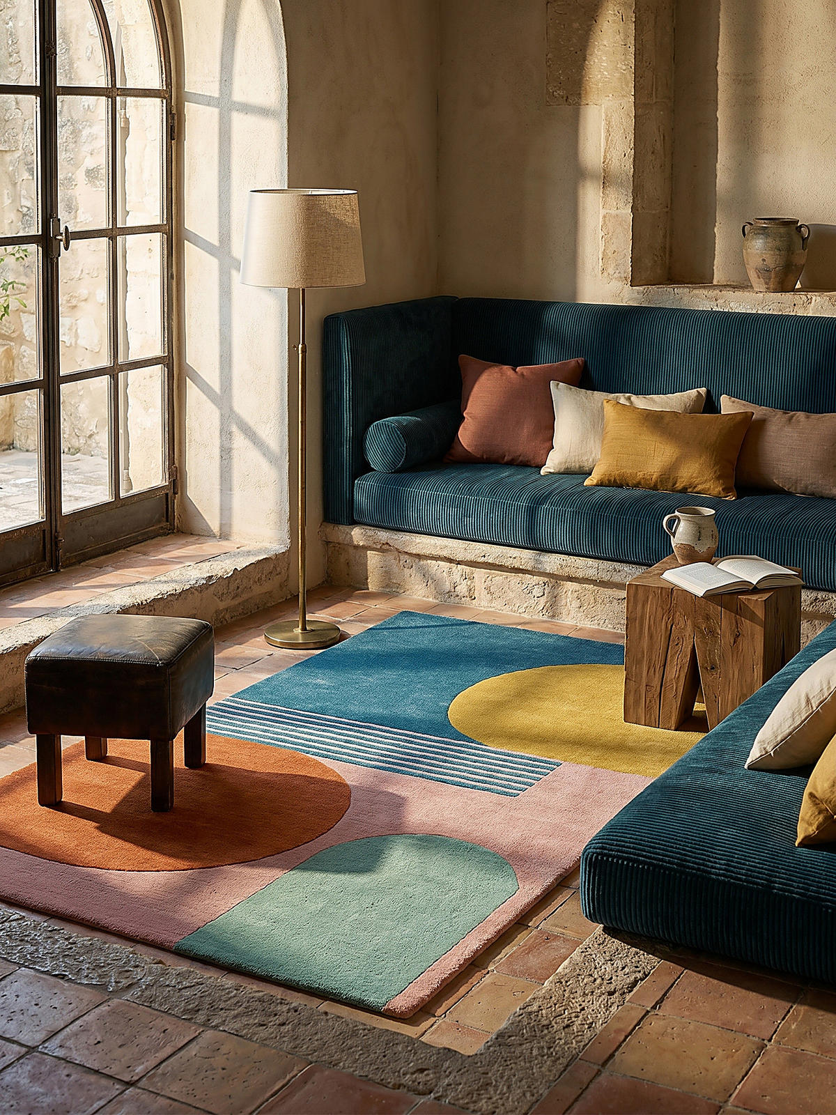 TEPPICH aus Wolle HALLEIN in Bright-Bunt, geometrisch-abstrakt, 200 x 290 cm - Multicolor, Textil (290/200cm) - KADIMA DESIGN