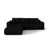ECKSOFA ARDEN Samt Schwarz L - Links - Schwarz, Textil (175/280cm) - Luxkor24
