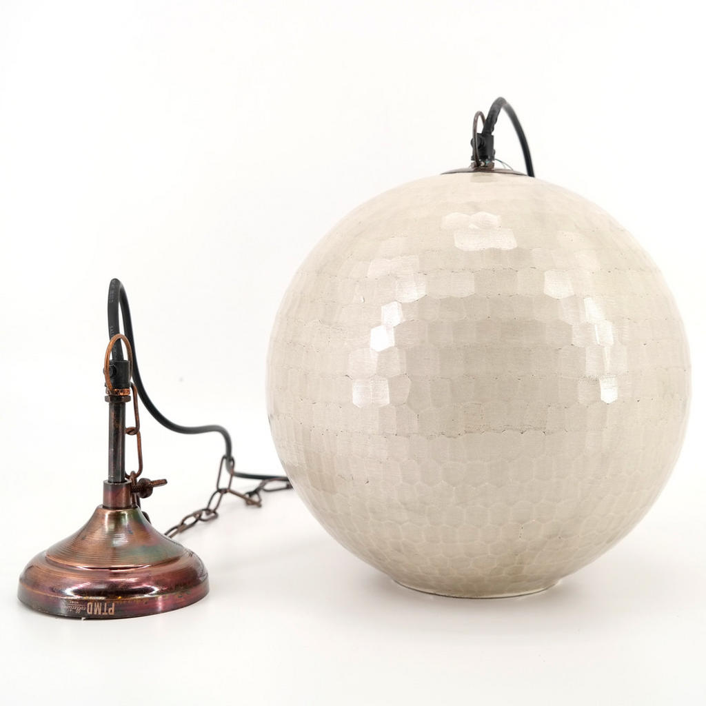 Thumbnail - Ptmd Collection Hängeleuchte, Creme, Glas, Rund, 25x116x25 cm, Lampen & Leuchten, Innenbeleuchtung, Hängelampen, Pendell...