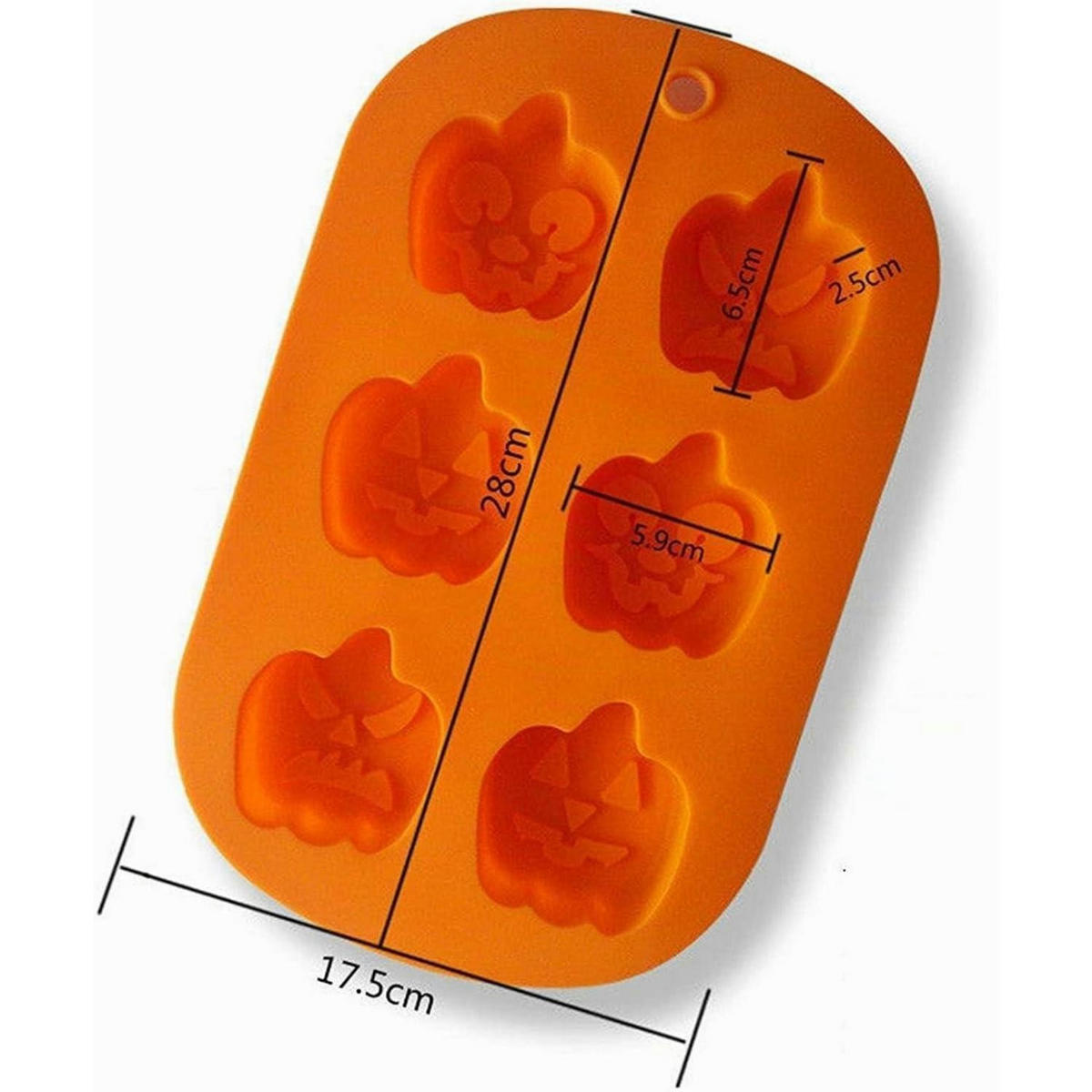 BACKFORM 2-teiliges Set Halloween Kürbis Silikon Antihaftbeschichtet - Orange, Kunststoff