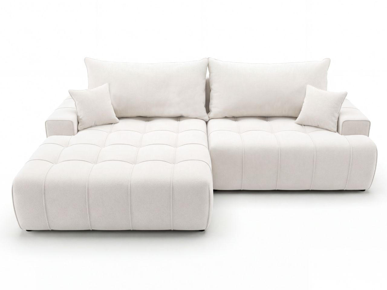 ECKSOFA Tulio Creme Links - Creme, Holz/Textil (270/165cm) - Graingold