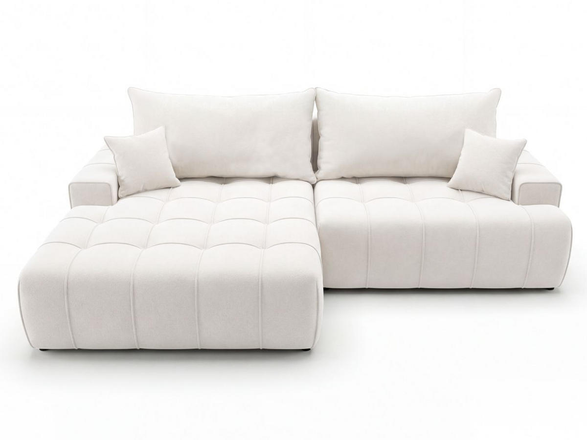 ECKSOFA Tulio Creme Links - Creme, Holz/Textil (270/165cm) - Graingold