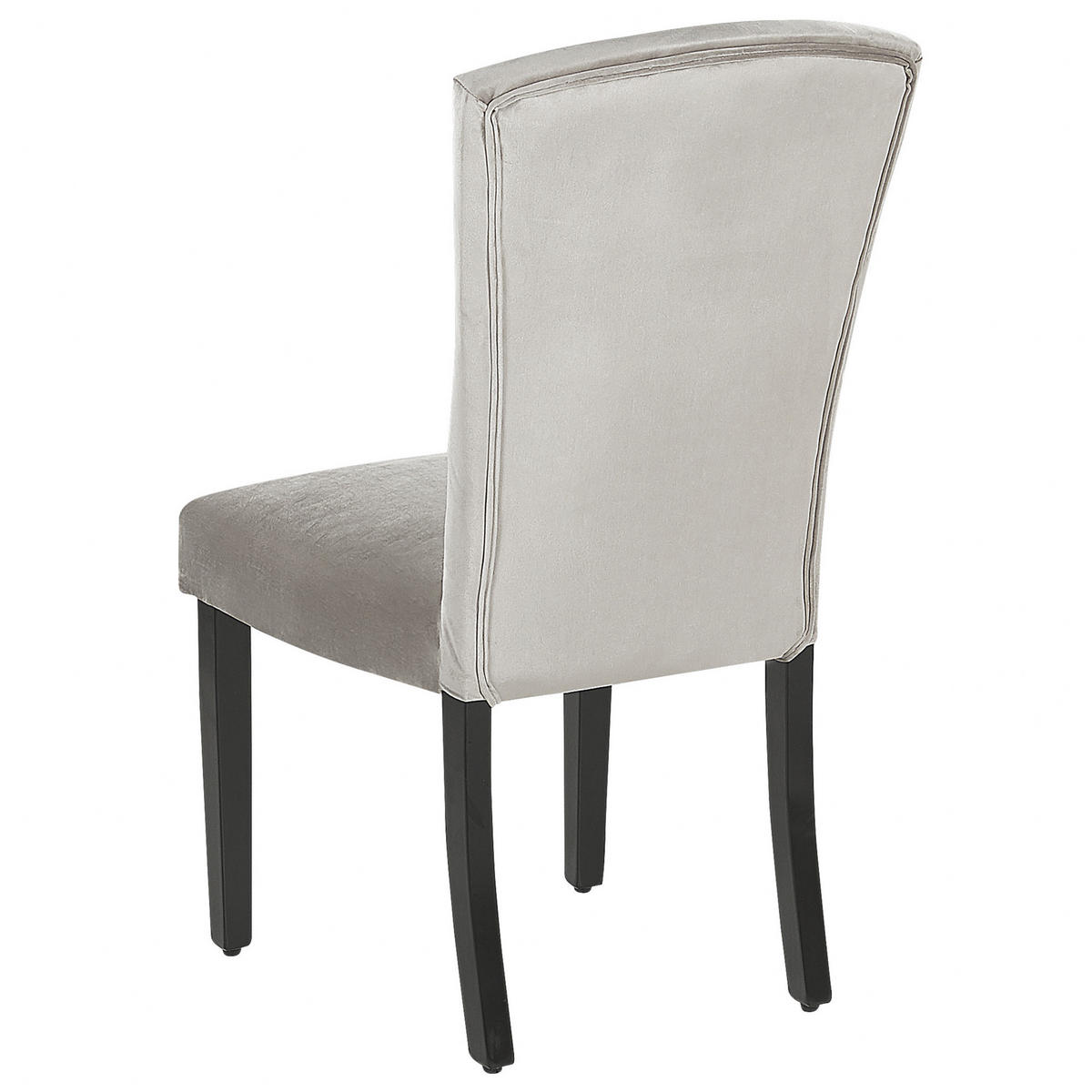 ESSZIMMERSTUHL 2er-Set Samtstoff Grau Piseco - Grau, Holz/Textil (48/97/62cm) - Beliani