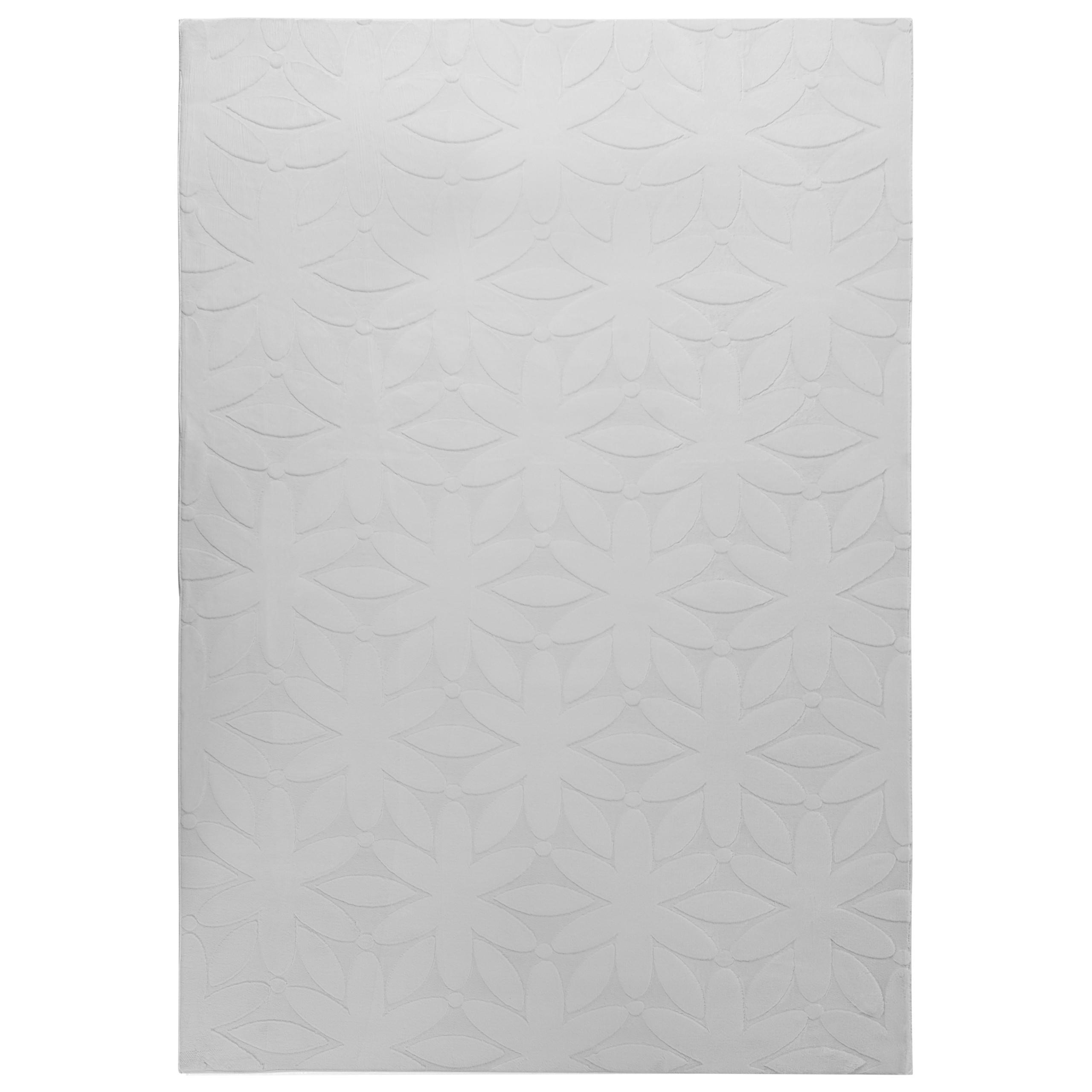 TEPPICH Hellgrau 160/230 cm Hood - Hellgrau/Grau, Textil (160/230cm) - Beliani