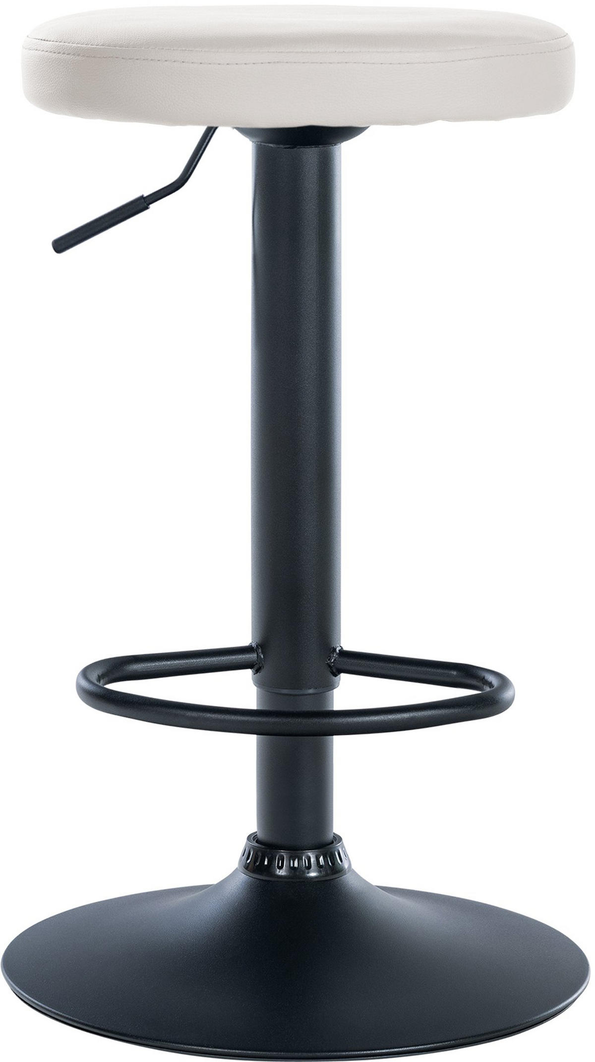 BARHOCKER 2er Set Pontius Kunstleder schwarz weiß - Schwarz/Weiß, Kunststoff/Metall (38.5/81/38.5cm) - TPFLiving