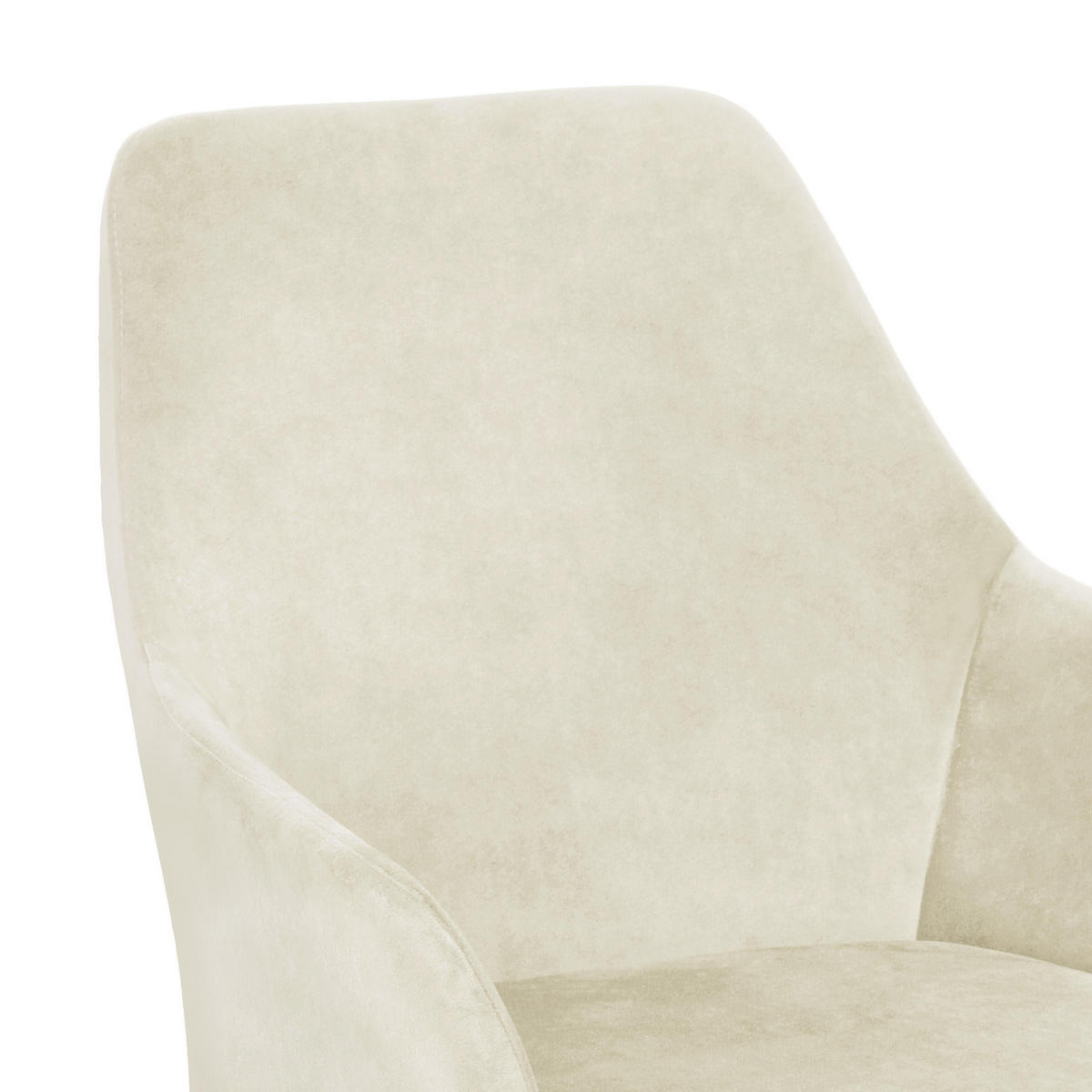 ESSZIMMERSTUHL JOSIE Dining 2er Set Stoffbezug Weiß - Creme/Schwarz, Textil (59/88/58cm) - SVITA