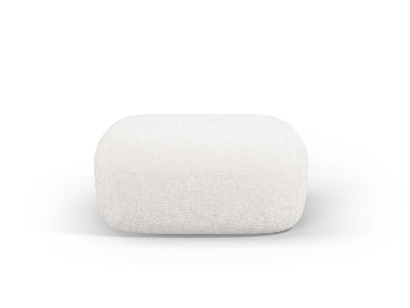 POUF Jenny aus Chenille-Stoff leichtes beige - Creme, Textil (88/40/90cm) - Micadoni