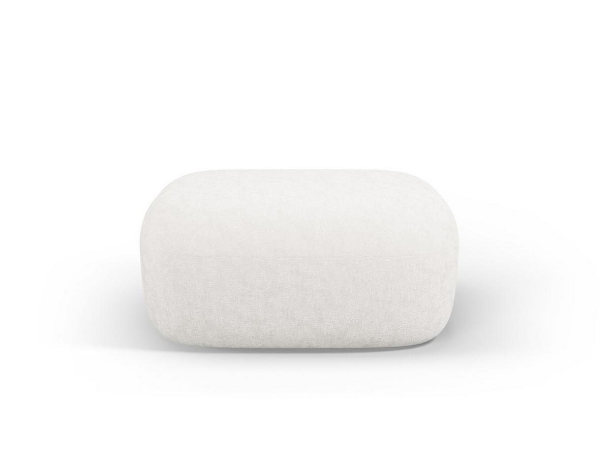 POUF Jenny aus Chenille-Stoff leichtes beige - Creme, Textil (88/40/90cm) - Micadoni