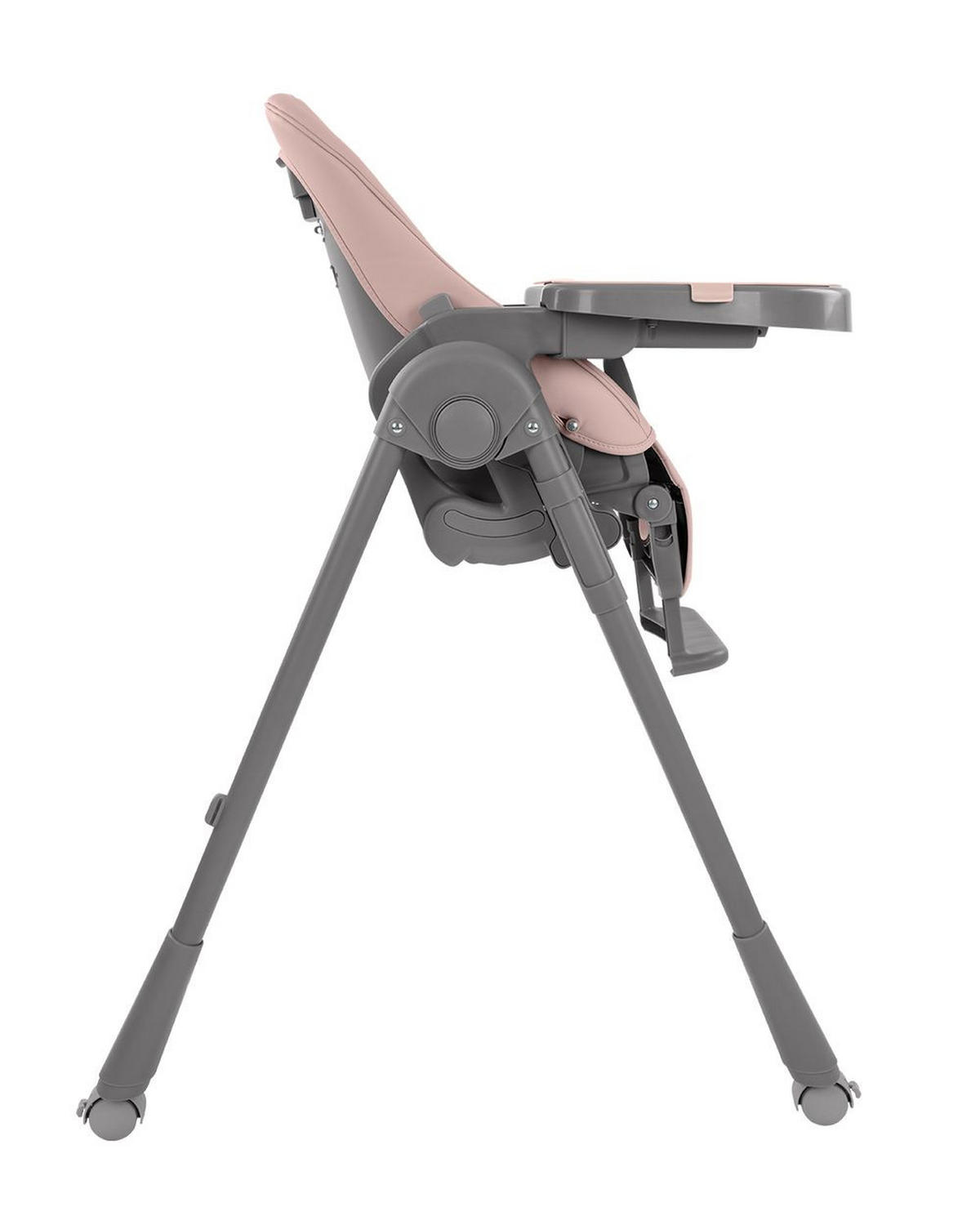 HOCHSTUHL Pastello 2 rosa klappbar höhenverstellbar Ablagefach Räder - Rosa, Metall (55/99/76cm) - Kikka boo