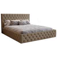 POLSTERBETT 180x200 Verti Slim, Chesterfield, Braun - Braun, Holz/Textil (180/200cm) - Emporius