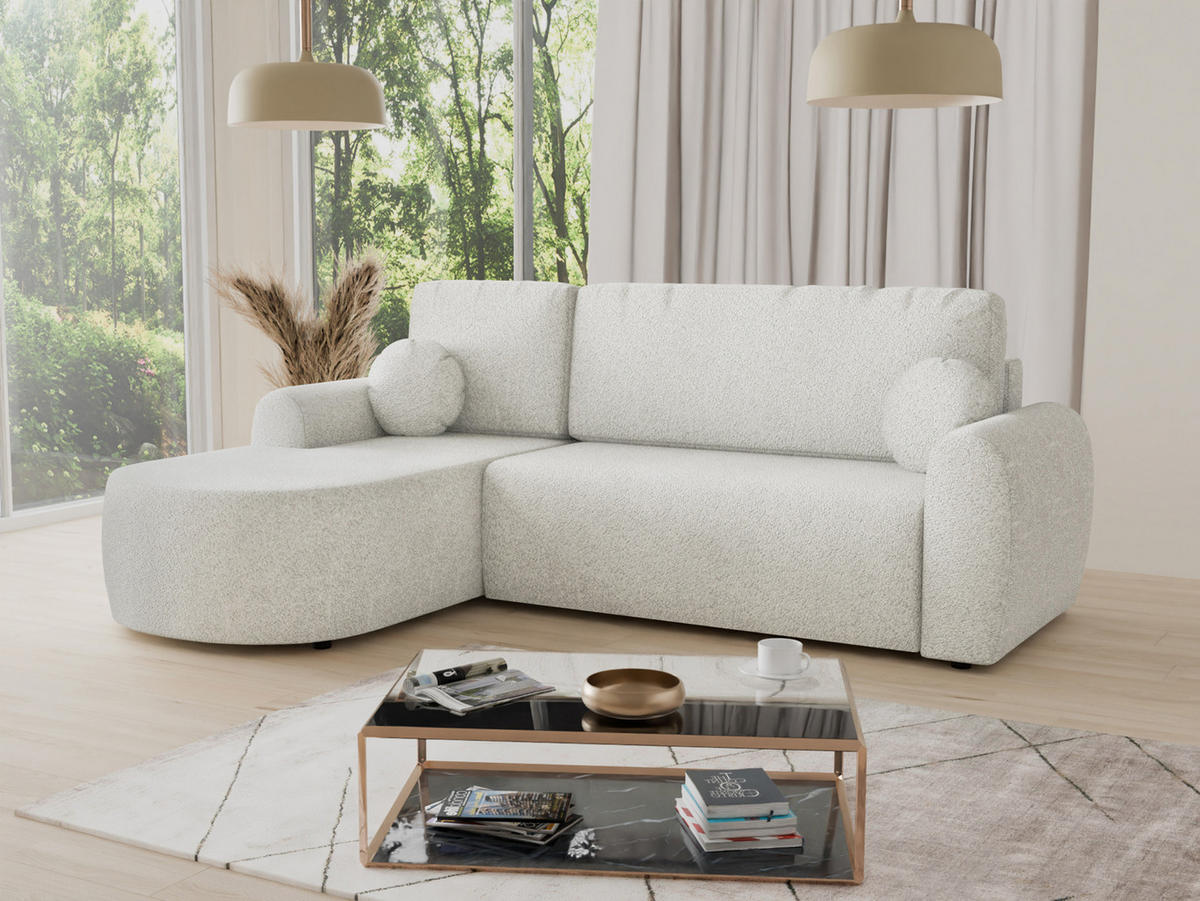 ECKSOFA Jazz, Seite: Links - Weiß, Holz/Textil (240/160cm) - Sofnet