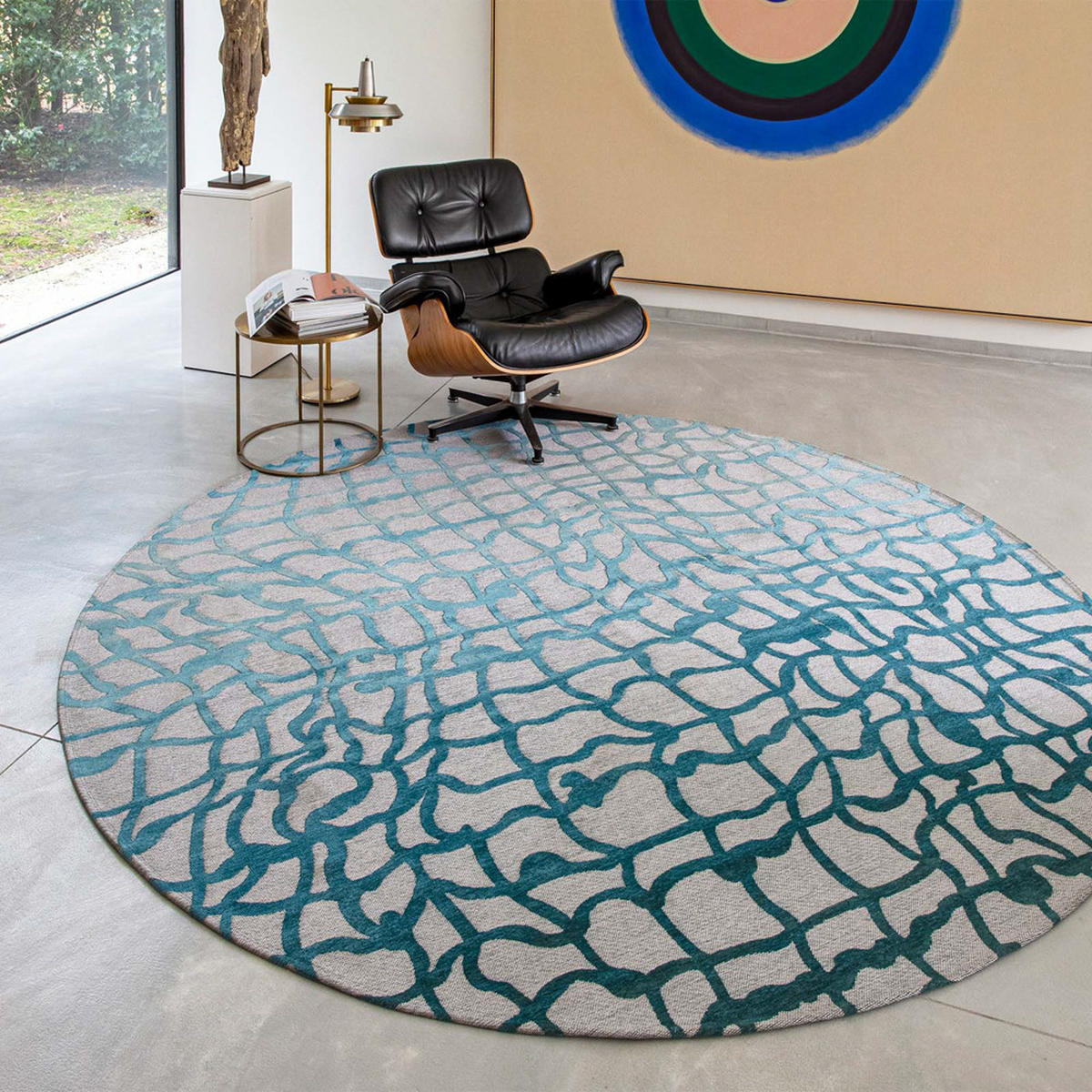 TEPPICH Blue Marine Mad Men 240/240 cm - Blau, Textil (240/240cm) - Louis De Poortere
