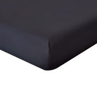 SPANNBETTLAKEN extra hoch, Ägyptische Baumwolle, Fadendichte 200 - Schwarz, Textil (90/190cm) - Homescapes