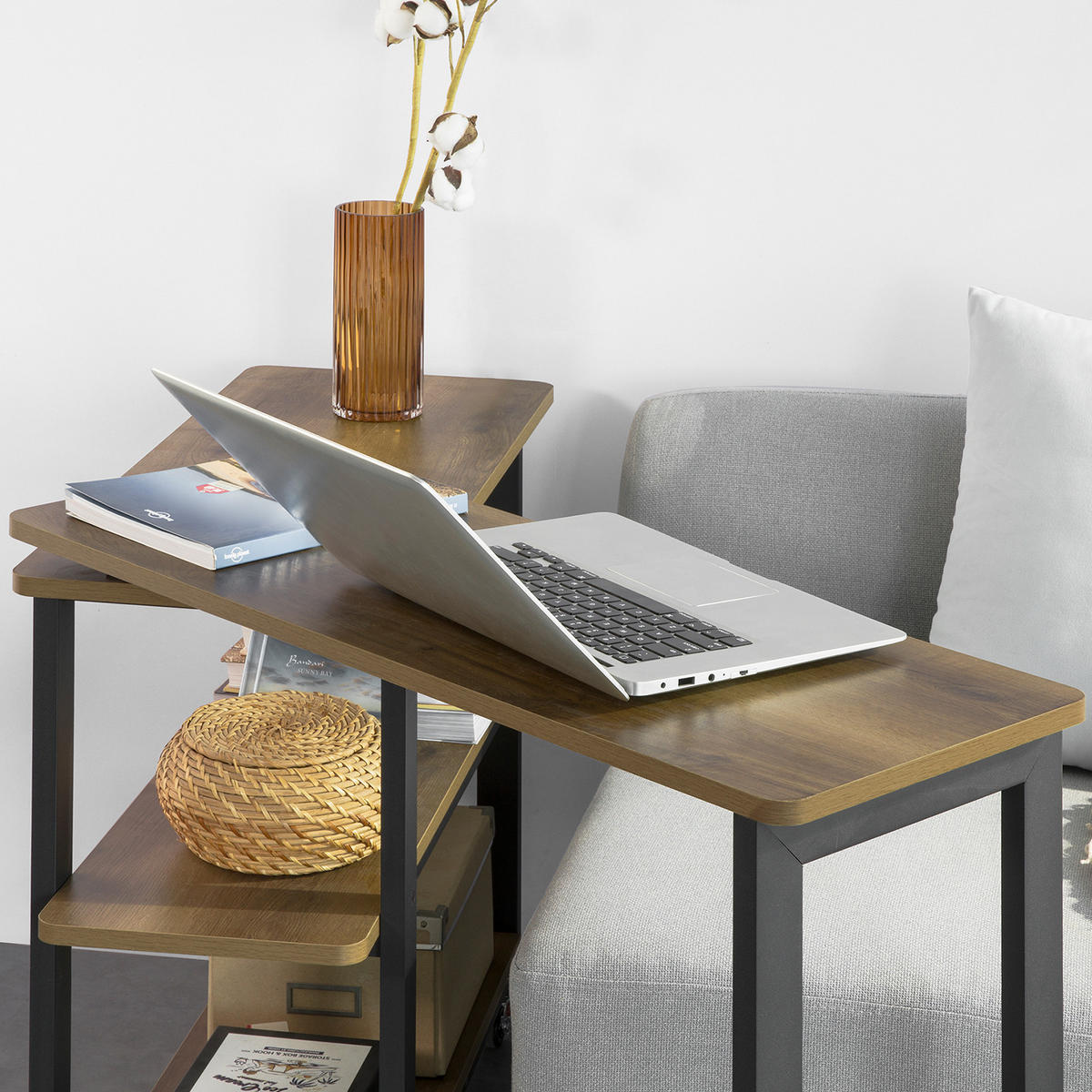 SCHREIBTISCH Vintage - Braun, Holzwerkstoff (30/133/69cm) - SoBuy