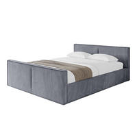 POLSTERBETT mit Bettkasten, Fußteil und Lattenrost, Boxbett mit Matratze H3/H4 - EMMI-Z-V1 180x200 Grau - Grau, Holzwerkstoff/Textil (180/200cm) - ALTDECOR