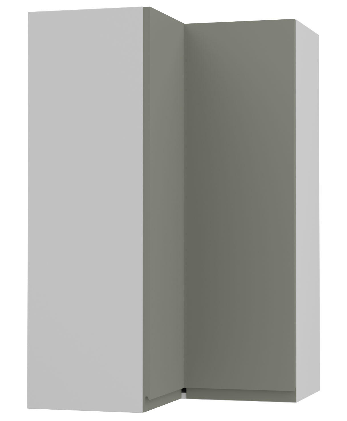 Feldmann-Wohnen Eckhängeschrank Grün, Weiß 60x96x60 cm